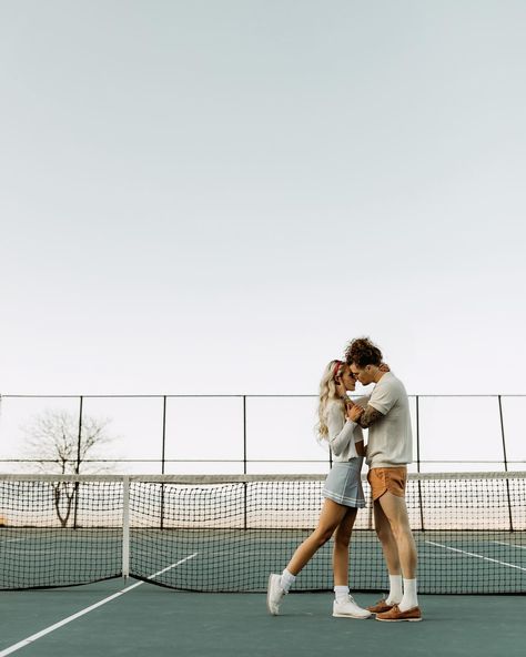 LOVE ALL 🎾 These two live rent free in our heads. Who knew tennis could be so steamy 😉🔥 Publication | RMB Utah Spring Summer… | Instagram Pickleball Engagement Photos, Tennis Couple Aesthetic, Tennis Couple, Tennis Shoot, Tennis Photoshoot, Utah Engagement Photos, Prenuptial Photoshoot, Tennis Pictures, Tennis Aesthetic