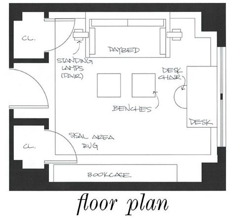 Home Office With Daybed Layout, Office With Daybed Layout, Home Office Guest Room Combo Layout, Office Guest Room Combo Layout, Home Office With Daybed, Office With Daybed, Guest Bedroom Office Combo, Spare Room Office, Bedroom Office Combo