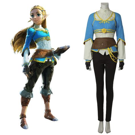 The+Legend+of+Zelda:Breath+of+the+Wild+Custom+Made+Princess+Zelda+Costume+Cosplay Zelda Costume Diy, Princess Zelda Costume, Princess Zelda Cosplay, Zelda Costume, Link Cosplay, Legend Of Zelda Costume, Wild Outfits, Zelda Cosplay, Princess Diy