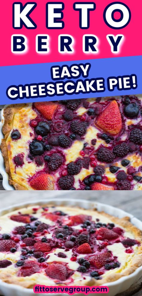 Keto Berry Cheesecake, Quick And Easy Cheesecake, Low Sugar Dinners, Cheesecake Base, Keto Pies, Keto Pie, Low Carb Low Fat Recipes, Low Fat Low Carb, Cheesecake Pie