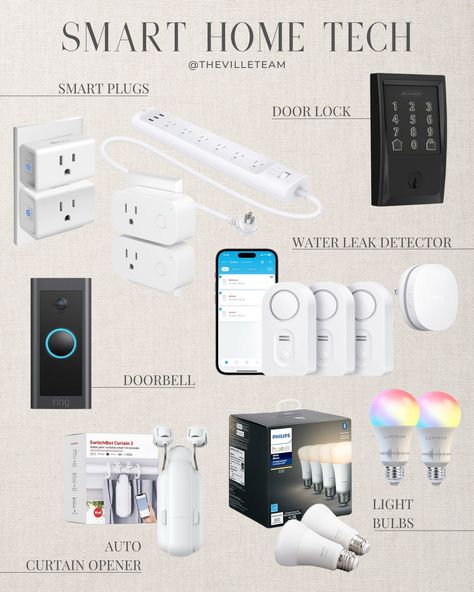 In the age of rapidly advancing technology, the concept of a smart home has evolved from futuristic fantasy to achievable reality. For homeowners looking to infuse their living spaces with convenience, efficiency, and a touch of innovation, the possibilities are endless. While smart security systems, video surveillance, and voice-controlled smart speakers often dominate discussions surrounding smart homes, there’s a ton of other creative and accessible ways to enhance your home’s intelligence. Smart Home Aesthetic, Smart Home Technology Interior Design, Smart House Ideas Technology, Smart Home Poster Design, Smart Home Social Media Design, Automated Curtains, Smart Home Design Ideas, Google Smart Home, Voice Controlled Home Automation