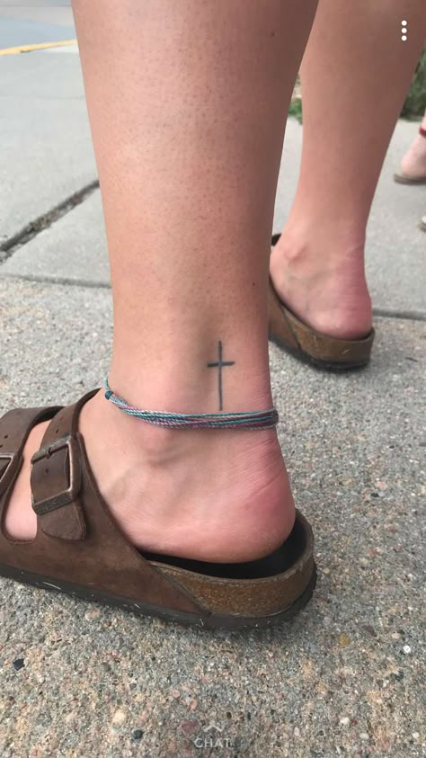 Cross Foot Tattoo, Faith Ankle Tattoos For Women, Cross Tattoos For Women Ankle, Ankle Cross Tattoos For Women, Cross On Ankle Tattoo, Cross Ankle Tattoos For Women, Ankle Cross Tattoo, Cross Tattoo On Ankle, Cross On Ankle