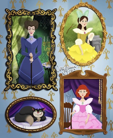 Anastasia Tremaine, Anastacia Disney, Anastasia And Drizella, Cinderella Art, Lady Tremaine, Disney Au, Disney Theory, Disney Princess Artwork, Disney Women