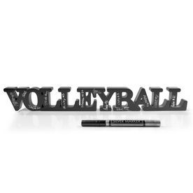 Volleyball Wood Words Ready For Team To Autograph Football Locker Decorations, Volleyball Signs, Volleyball Coach Gifts, Shelf Decorations, Locker Decorations, Volleyball Gifts, Coaching Volleyball, Architecture Quotes, Gifts For Sports Fans