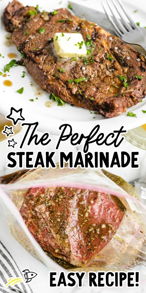 Steak Marinade Easy Steak Marinade Recipes, Steak Marinade Easy, Steak Marinade Recipes, The Perfect Steak, Beef Marinade, Meat Marinade, Spaceships And Laser Beams, Easy Steak, Grilled Steak Recipes