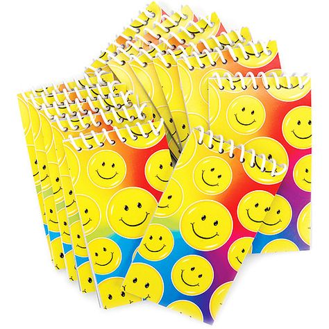 Note Pads Colors Party, Pastel Birthday, Yellow Smiley Face, Operation Christmas Child, Note Pads, Kids Party Themes, Baby Christmas Outfit, Retro Party, Theme Party Decorations