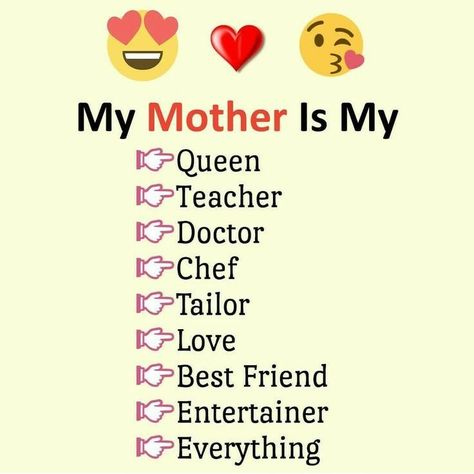 My everything💕 Love U Mom Quotes, Love My Mom Quotes, Love U Mom, Love My Parents Quotes, Parents Quotes, Mothers Love Quotes, Mom And Dad Quotes, Love Mom Quotes, Daughter Love Quotes