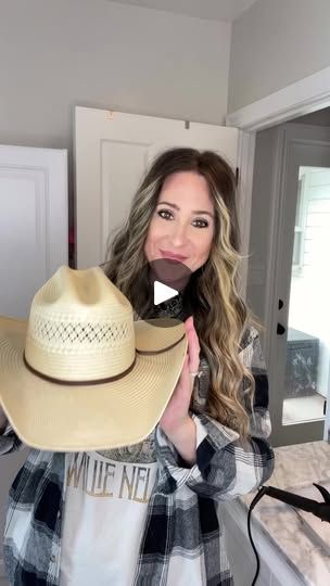 9.3K views · 488 reactions | Another round of hairstyles you can wear with your cowboy hat. Life doesn’t have to be completely boring.. and cowboy hats don’t have to be worn with basic pony tails! Tag me if you try this one! ❤️#hairstyle #cowboy #cowgirl #westernstyle #western #westernfashion #westernfashioninspo #westernhairstyle #westernhair #westernwear #hairstylestutorials #hairstyles #cowgirlhat #cowgirlboots #cowgirlstyle #cowgirlsandoutlaws #cowgirlup #cowgirlfashion #cowgirlhats #cowgiritrend #cowgirltrendy | Shelby Parsons Western Hair Styles, Cowgirls Hairstyles, Western Hair, Pony Tails, Another Round, Cowboy Cowgirl, Cowgirl Hats, Cowgirl Style, Cowboy Hat