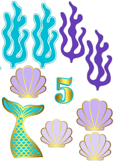 Mermaid Tail Cake Topper Printable, Mermaid Cake Topper Printable Free, Mermaid Cake Topper Printable, Mermaid Topper, Ariel Cake Toppers, Little Mermaid Cake Topper, Disney Princess Birthday Cakes, Topper Mermaid, Ariel Cake