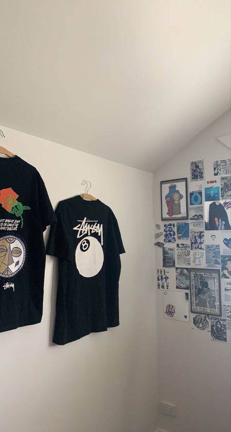 Stussy 8 Ball Shirt, 8 Ball Shirt, Stussy 8 Ball, Shirts Streetwear, Balls Shirt, 8 Ball, Study Room, Room Layout, Room Decoration