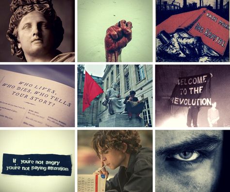 Modern AU! Enjolras Aesthetics made by me Enjoltaire Aesthetic, Enjolras Aesthetic, Queer Theory, French Aesthetic, History Professor, French People, Les Miserables, Aesthetic Pictures, Broadway