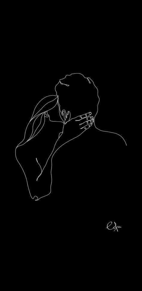 Wallpaper Line Art, Body Image Art, Black And White Art Drawing, Black Background Wallpaper, On Wallpaper, Line Art Design, Dark Art Drawings, Art Dark, Black Wallpaper Iphone