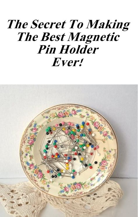 Magnetic Pin Holder, Diy Magnetic Pin Cushion, Vintage Pin Cushions, Sewing Accessories To Make, Diy Pin Cushion, Decorative Pins, Diy Magnets, Retreat Gifts, Quilter Gifts