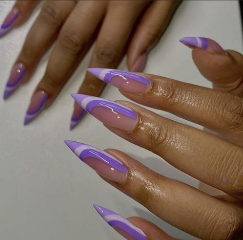 Purple Nail Art Designs, Violet Shades, Purple Nail Art, Pointy Nails, Drip Nails, Stiletto Nails Designs, Purple Nail, Holographic Nails, Fire Nails