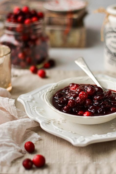 Canned Cranberry Sauce Recipes, Cranberry Raspberry Sauce, Ocean Spray Cranberry Sauce, Canned Cranberries, Canned Cranberry Sauce, Maple Balsamic, Compote Recipe, Cranberry Relish, Thanksgiving Side Dish