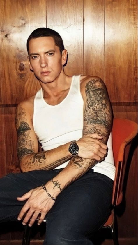 #eminem #slimshady #marshallmathers Eminem Tattoo, Marshal Mathers, Marshall Eminem, The Eminem Show, The Slim Shady, Eminem Wallpapers, Eminem Quotes, Real Slim Shady, Eminem Photos