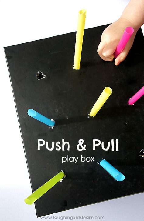 Push and pull homemade toy box for children Toys Topic, Fine Motor Development, Fine Motor Activities For Kids, Push And Pull, Motor Development, Fine Motor Skills Activities, Motor Skills Activities, Homemade Toys, Pushes And Pulls