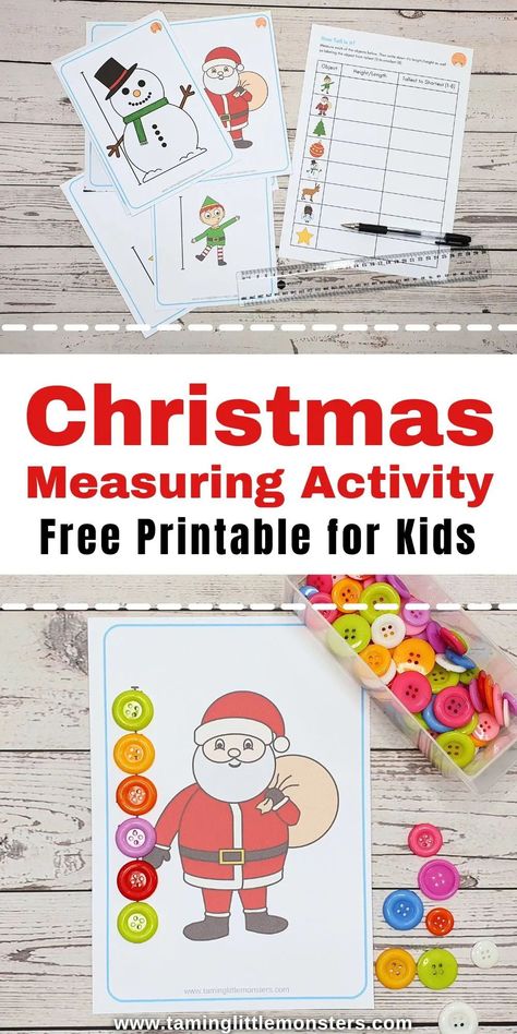 This Christmas Measuring Activity is a fun free printable for kids.
Help preschoolers and kindergarteners learn some math this holiday season.

#math #STEM Christmas #preschool #kindergarten Christmas Measuring Activities, Christmas Math Kindergarten, Math Christmas Activities, Fun Measurement Activities, Kindergarten Christmas Activities, Stem Christmas, Free Math Printables, Winter Math Activities, Christmas Math Activities