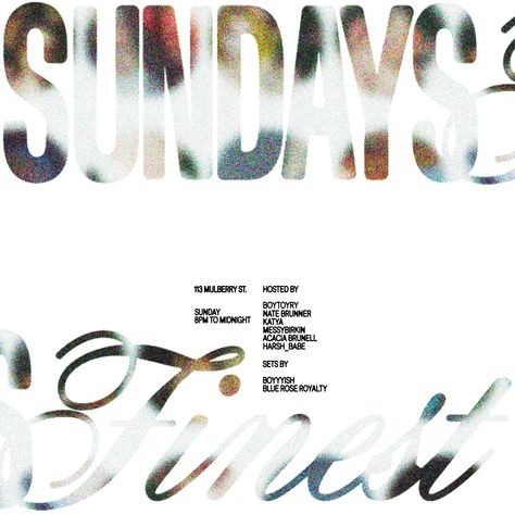 sundays finest invite Cv Website, Invitation Layout, Creative Flyer Design, City Poster, Melodrama, Graphic Design Fun, Communication Design, Graphics Inspiration, Stay Up