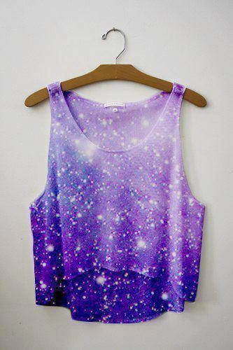 Galaxy Outfit, Galaxy Shirt, Fresh Tops, Galaxy Fashion, Galaxy Print, Zooey Deschanel, Cute Crop Tops, Dieselpunk, Look Cool