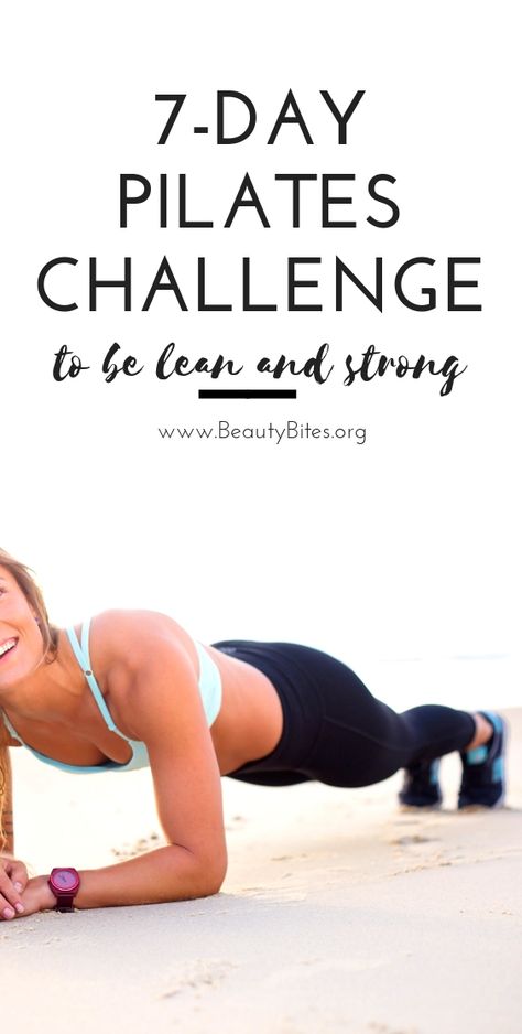 One Week Pilates Workout Plan To Get Lean And Strong - Beauty Bites Trx Pilates, Full Body Pilates Workout, Beginner Pilates, Cardio Pilates, Pilates Workout Plan, Pilates Workout Videos, Pilates Workout Routine, Pilates Challenge, Pilates Routine