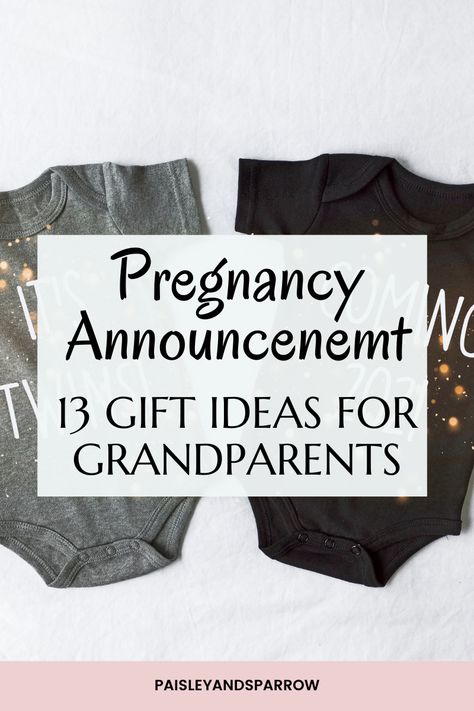 Wondering how to announce your pregnancy to your parents? 13 gift ideas for new grandma or grandpa - great for grandparents Becoming Grandparents Announcement, Gifts For Great Grandparents, Pregnacy Announcement, Pregancy Announcement, Creative Baby Announcements, Grandparent Announcement, Baby Announcement Grandparents, Pregnancy Announcement To Parents, Fun Pregnancy Announcement