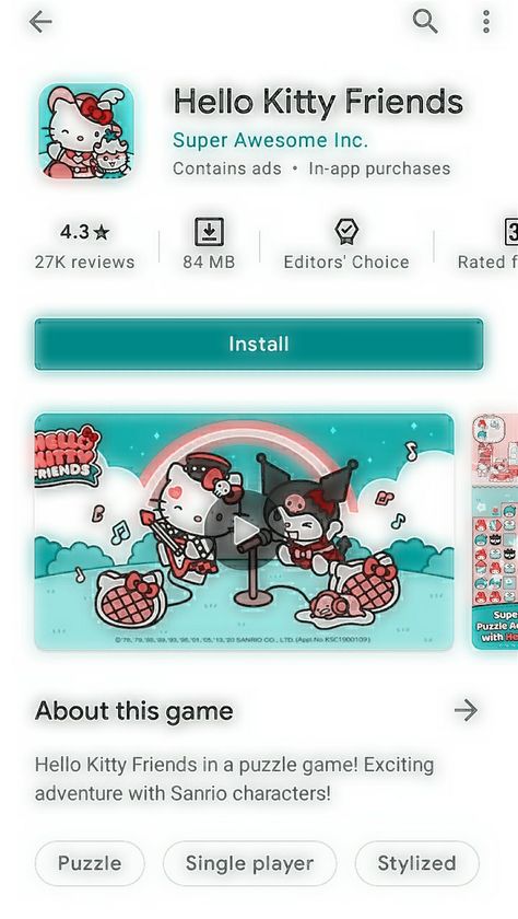 Sanrio Games App, Soft Games App, Sanrio Games, Sanrio Game, Aesthetic Apps Games, Hello Kitty Games, Aesthetic Apps, Game Cute, Kawaii Games