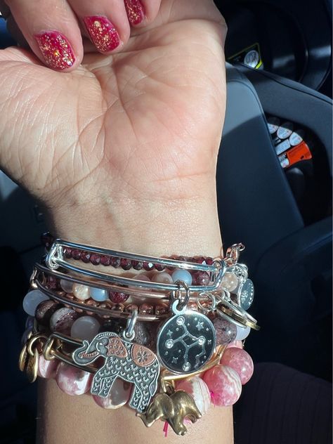 Alex and ani bracelets stacked