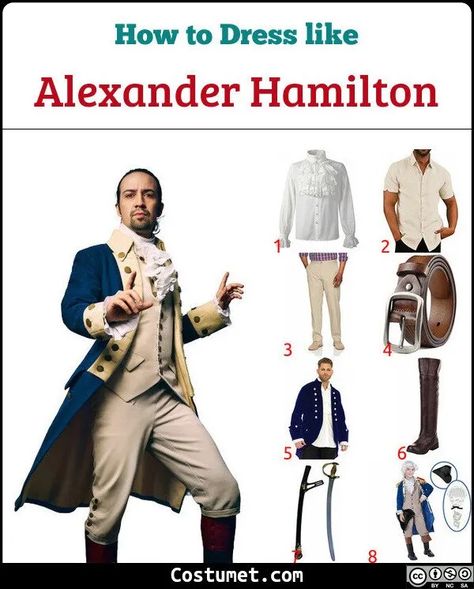 Hamilton Outfits Modern, Alexander Hamilton Outfit, Hamilton Costume Halloween, Broadway Halloween Costumes Musicals, Alexander Hamilton Costume, Hamilton Costume Diy, Founding Fathers Costume, Broadway Halloween Costumes, Musical Costume Ideas