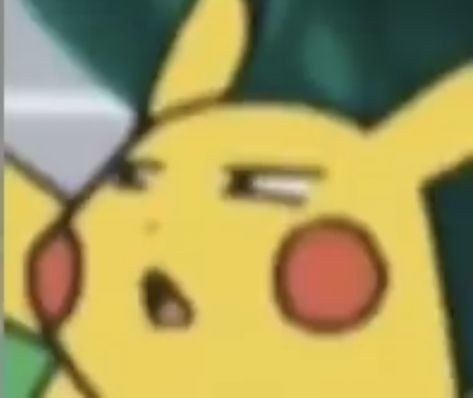 Pikachu Reaction Pic, Funny Pokemon Pfp, Pokemon Funny Icon, Pokemon Reaction, Shocked Pikachu Face, Pikachu Low Quality, Pikachu Meme, Low Quality Pokemon, Pokemon Reaction Pics