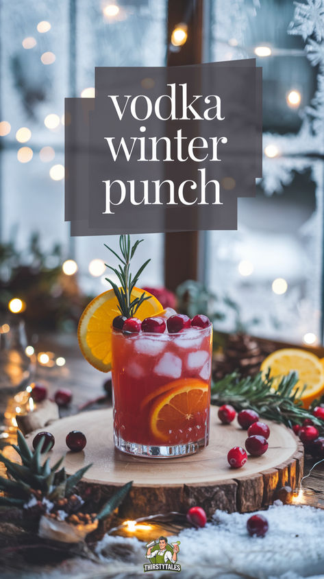 "Warm up your winter gatherings with this delightful Vodka Winter Punch  Cocktail recipe! Perfect for holiday parties, this festive winter punch  combines seasonal flavors for a refreshing and spiced vodka punch. Enjoy a  cold weather vodka punch that features vibrant winter fruits and warm  spices, making it an ideal choice for cozy nights. Discover the ultimate  holiday vodka punch that will impress your guests, or try our spiced vodka  punch recipe for a unique twist.!" Vodka Party Punch Recipes, Easy Vodka Punch For A Crowd, Festive Punch Recipes Alcohol, Nye Punch Alcohol, Vodka And Triple Sec Drinks, Vodka Christmas Cocktails Holiday Drinks, Holiday Vodka Punch, Holiday Booze Drinks, Nye Alcoholic Punch