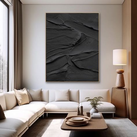 Texture Paintings, Unstretched Canvas, Wabi Sabi Art, Wabi Sabi Wall, Large Abstract Wall Art, Wabi Sabi Wall Art, Texture Painting On Canvas, Wall Canvas Painting, Black Wall Art