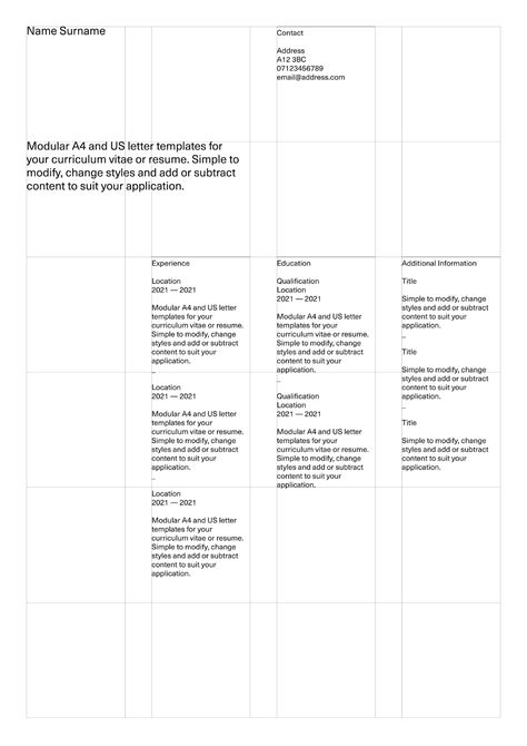 Resume Grid Layout, Cv Graphic Design, Grid Design Layout, Cv Layout, Visual Resume, Unique Resume, Graphic Design Cv, Mises En Page Design Graphique, Design Resume