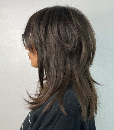 Shoulder-Length Wolf Cut with Disconnection Disconnected Haircut, Wolf Cut Hair, Hairstyles For Women Over 50, Short Layers, Wolf Cut, Shag Haircut, Dirty Blonde, Cut Hair, Long Layered Hair