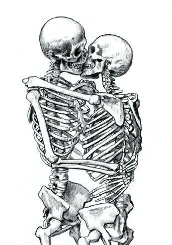 Shadows Tattoo, Kissing Drawing, Skeleton Drawings, Skeleton Tattoos, Best Drawings, Skeleton Art, 背景 シンプル, Art Et Illustration, Anatomy Art