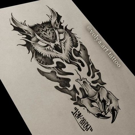 Owl Sketch Tattoo, Hawk Sketch, Dragon Tattoo Ideas, Owl Sketch, Scary Tattoos, Dragon Tattoos, Skeleton Tattoos, Sketch Tattoo Design, Sketch Tattoo