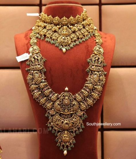 Bridal Gold Jewellery Indian Wedding Bride, Indian Bridal Jewelry Sets Gold Temple Jewellery, Gold Temple Jewellery Necklace Set, Antique Necklace Gold Indian Temple Jewellery, Temple Jewellery Set, Antique Necklace Gold, Wedding Jewelry Sets Bridal Jewellery, Bridal Necklace Designs, Indian Wedding Jewelry Sets