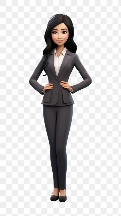 Business Woman Cartoon, Formal Attire Women, Png Character, Character Female, Book Illustration Design, Woman Cartoon, Stylized Character, Pencil Techniques, Fashion Poster Design