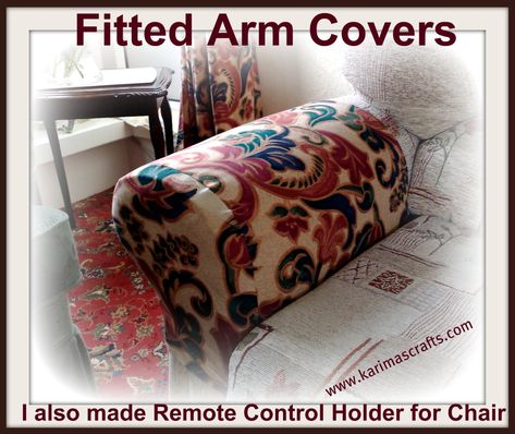 arm covers for chairs                                                                                                                                                                                 More Couch Arm Covers, Sofa Arm Covers, Armchair Covers, Remote Control Holder, Clean Sofa, Arm Chair Covers, Old Quilts, Easy Chair, Cool House Designs