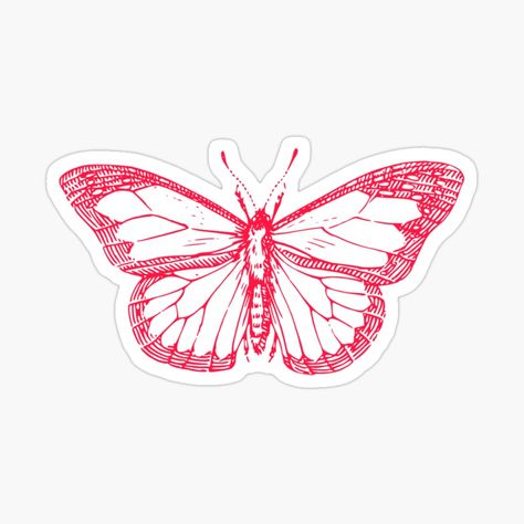 Get my art printed on awesome products. Support me at Redbubble #RBandME: https://www.redbubble.com/i/sticker/Sparkling-Red-Butterfly-Artwork-by-Ashrafcan/54767954.EJUG5?asc=u Red Stickers Aesthetic Printable, Cool Stickers Aesthetic, Cool Stickers For Laptop, Stickers For Print, Pretty Stickers, Red Stickers, Stickers Butterfly, Weird Stickers, Sticker Design Inspiration