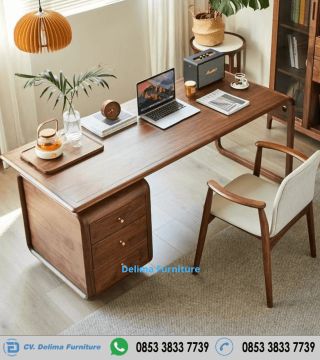 Harga Meja Kerja Office Desk Kayu Jati Mirabella Meja Kantor Aesthetic, Office Desk, Desk, Quick Saves