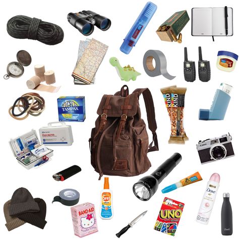 Things For Zombie Apocalypse, Apocalypse Backpack List, Zombie Apocalypse Props, Zombie Apocalypse Essentials, Zombie Apocalypse Backpack, Zombie Apocalypse Bag Items, Zombie Apocalypse Survival Kit, Zombie Apocalypse Bag, Bag Apocalypse