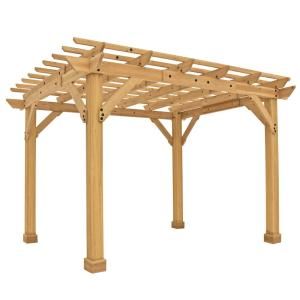 Palram 10 ft. x 14 ft. White Roof Blinds for Patio Cover-705870 - The Home Depot Backyard Stone, Backyard Decks, Cedar Stain, Arizona Decor, Trellis Ideas, Cedar Pergola, Cedar Lumber, Grill Gazebo, Pergola Ideas