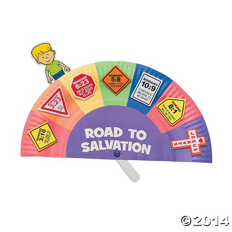 Road+to+Salvation+Paper+Plate+Craft+Kit+-+OrientalTrading.com Things To Do With Paper Plates, Road To Salvation Craft, Salvation Crafts For Kids, Salvation Craft, Roman Road To Salvation, 5 Solas, Paper Plate Craft, Children's Church Crafts, Bible Story Crafts