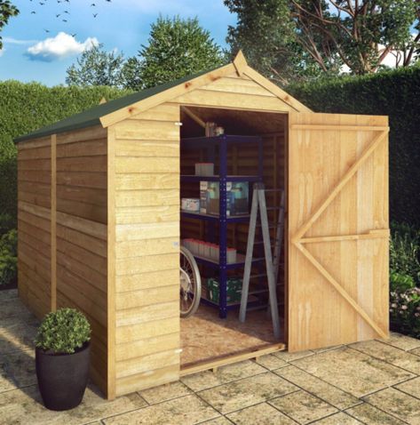 Find many great new & used options and get the best deals for 8x6 WOODEN GARDEN SHED APEX ROOF FELT WINDOWLESS FLOOR OUTDOOR STORAGE 8ft 6ft at the best online prices at eBay! Free delivery for many products! Wooden Garden Buildings, Wooden Shed, Apex Roof, Shed Base, Garden Storage Shed, Wooden Sheds, Window Types, Garden Buildings, Roof Garden