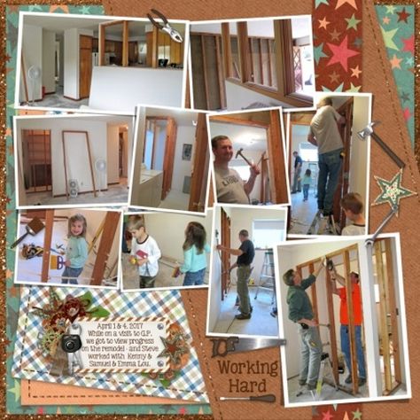 Layout Home, Boy Scrapbook Layouts, Mr Fix It, Architecture Bathroom, Disney Scrapbook Pages, Farm Ideas, Family Scrapbook, Disney Scrapbook, Digi Scrap