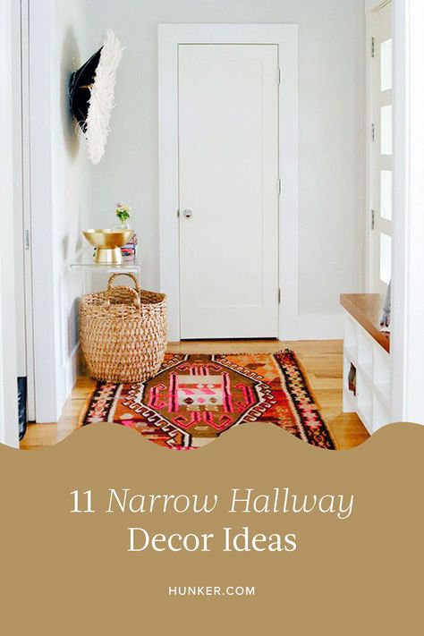 Narrow Hallway Furniture, Narrow Hallway Decor, Narrow Hallways, Narrow Hallway Ideas, Minimal Furniture, Room Ideas Aesthetic, Hallway Decor, Small Hallways, Whitewash Wood