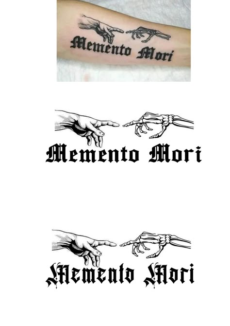 Memento Mori Hand Tattoo, Momento Mori Momento Vive Tattoo, Тату Momento Mori, Memento Mori Tattoo Design, Hands Tattoo Design, Momento Mori Tattoo, Memento Mori Tattoo Ideas, Matching Tattoos For Siblings, Memento Mori Tattoo