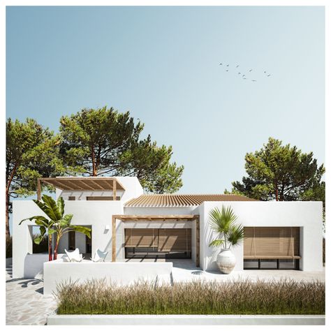 Mexico House, Ocean House, Casa Exterior, Desert Homes, Modern Beach House, Beach House Design, Spanish House, Mediterranean Homes, Tiny Home