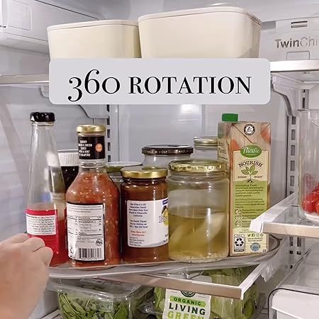 Lazy Susan Spice Rack, Household Must Haves, Pantry Countertop, Fridge Organisation, Fridge Organizers, Cabinet Spice Rack, Rv Design, Lazy Susan Organization, Fridge Organizer